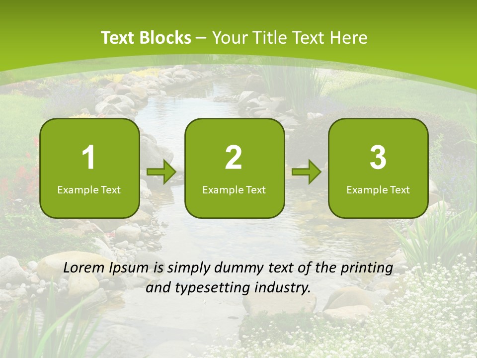 Water Japanese Blooming PowerPoint Template