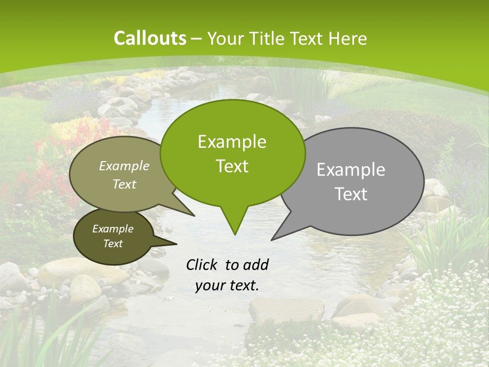 Water Japanese Blooming PowerPoint Template