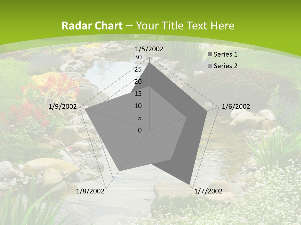 Water Japanese Blooming PowerPoint Template