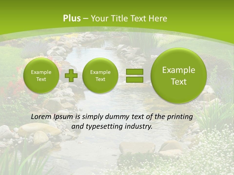 Water Japanese Blooming PowerPoint Template