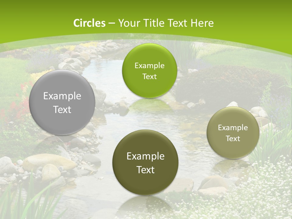 Water Japanese Blooming PowerPoint Template