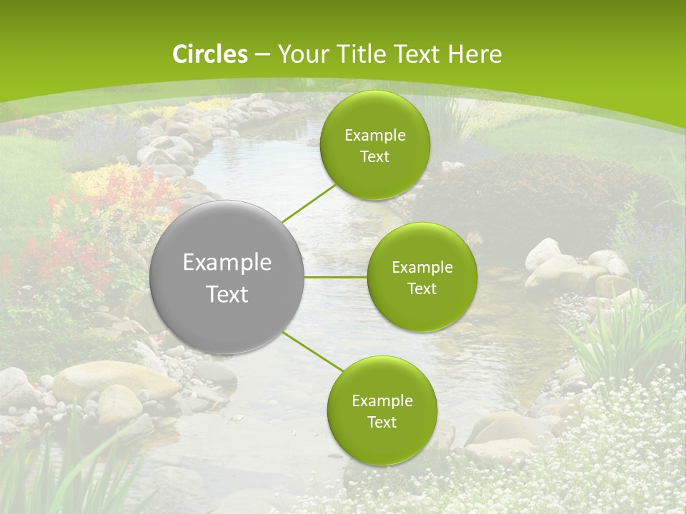 Water Japanese Blooming PowerPoint Template