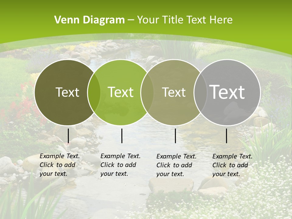 Water Japanese Blooming PowerPoint Template