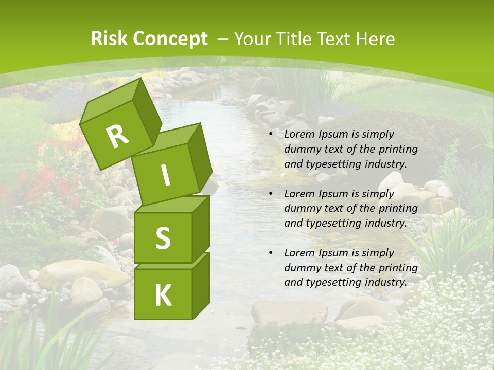 Water Japanese Blooming PowerPoint Template