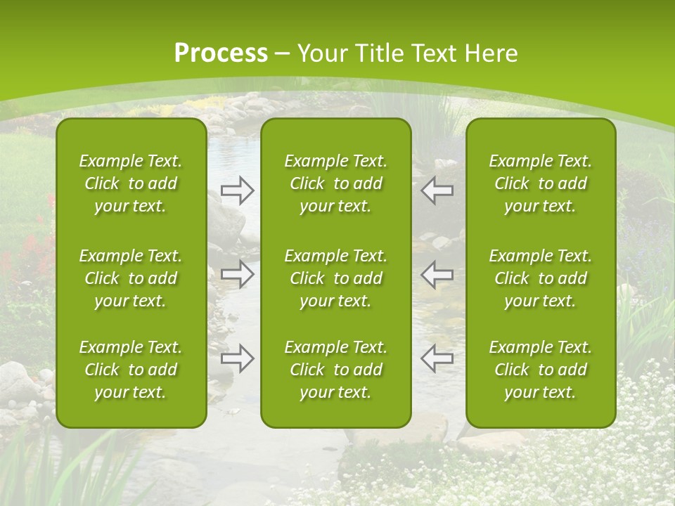 Water Japanese Blooming PowerPoint Template