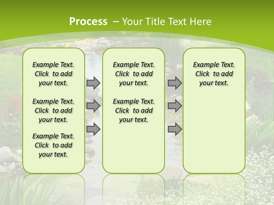 Water Japanese Blooming PowerPoint Template