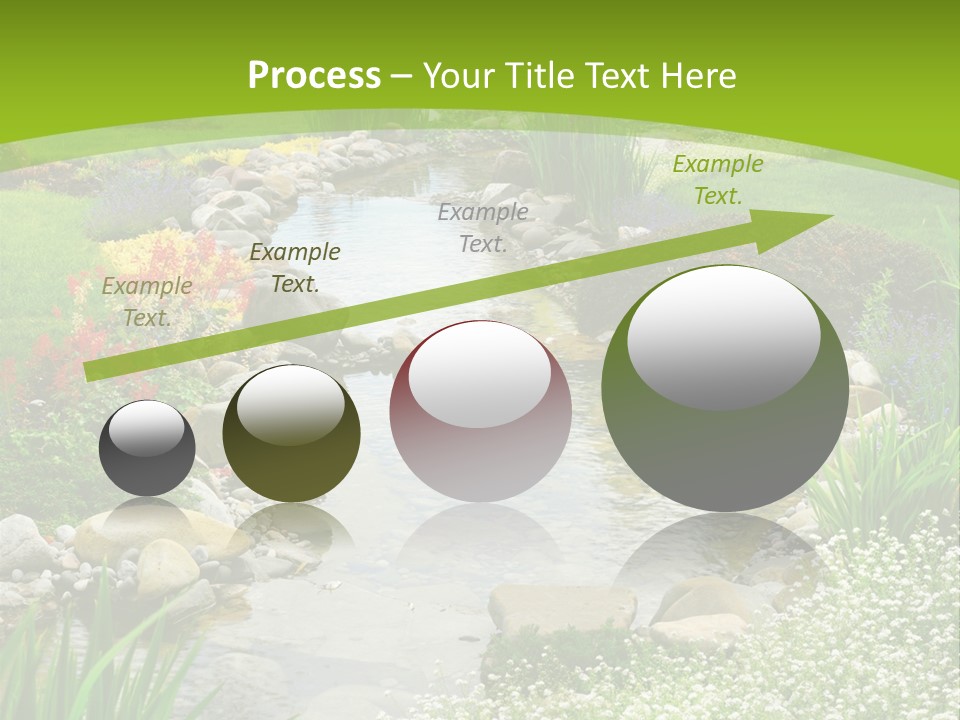 Water Japanese Blooming PowerPoint Template