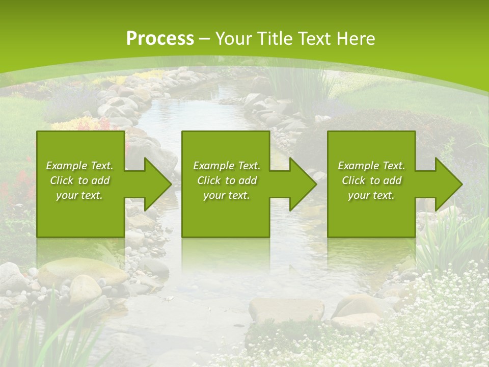 Water Japanese Blooming PowerPoint Template