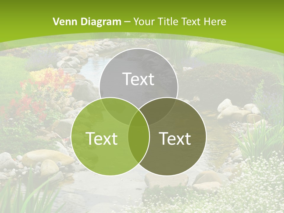 Water Japanese Blooming PowerPoint Template