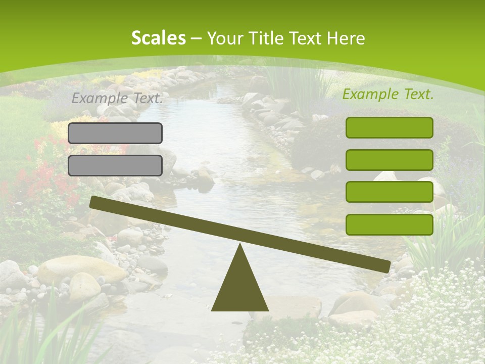 Water Japanese Blooming PowerPoint Template