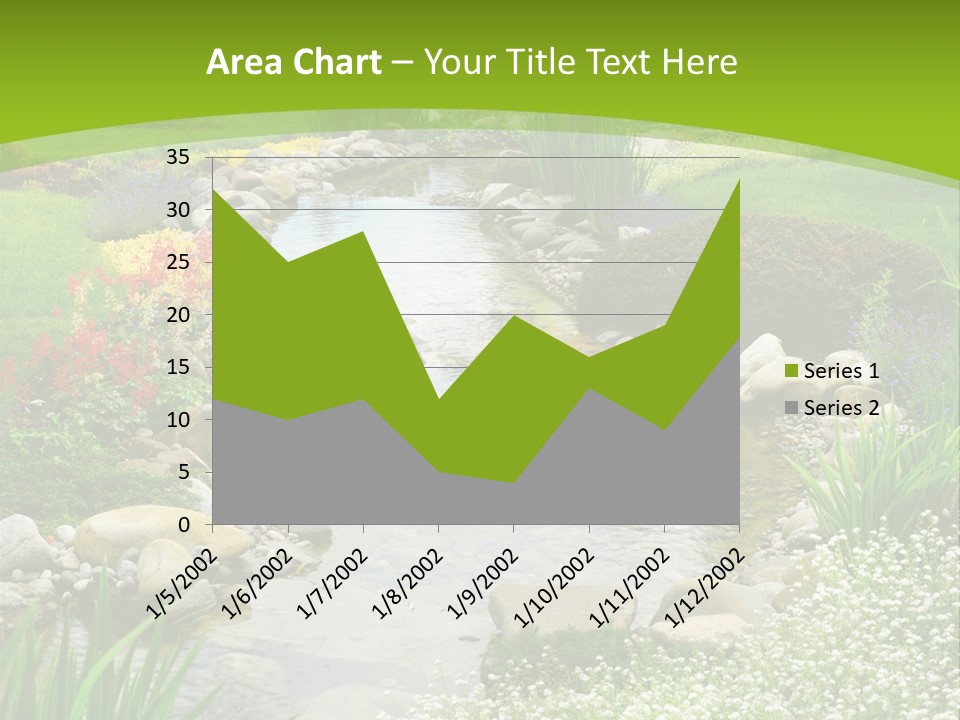 Water Japanese Blooming PowerPoint Template