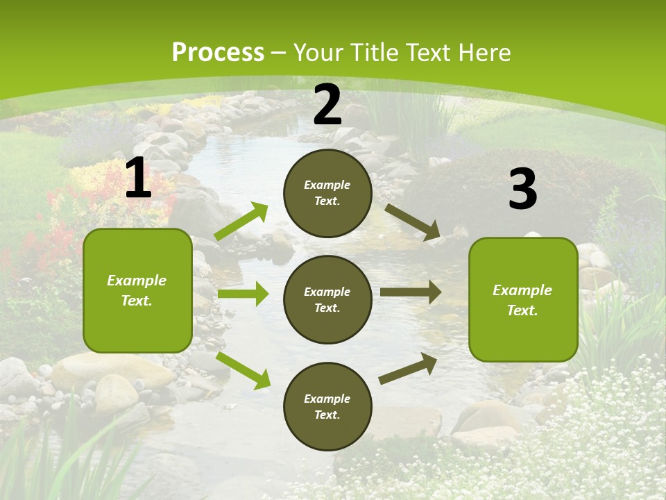 Water Japanese Blooming PowerPoint Template