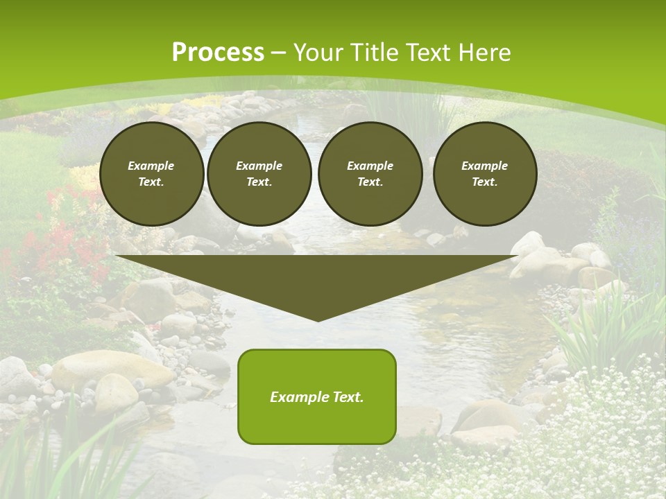 Water Japanese Blooming PowerPoint Template