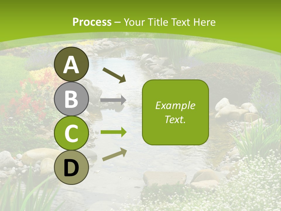 Water Japanese Blooming PowerPoint Template