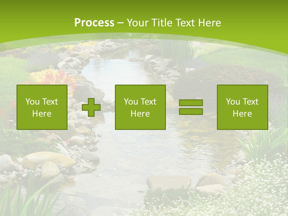 Water Japanese Blooming PowerPoint Template