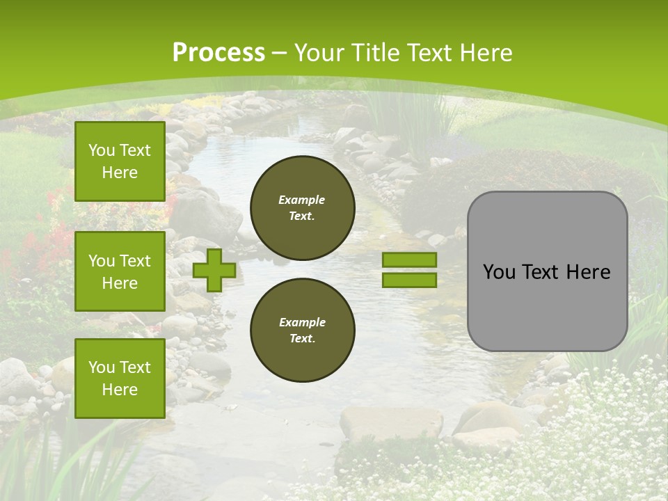 Water Japanese Blooming PowerPoint Template