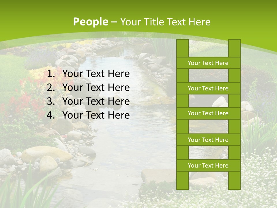 Water Japanese Blooming PowerPoint Template