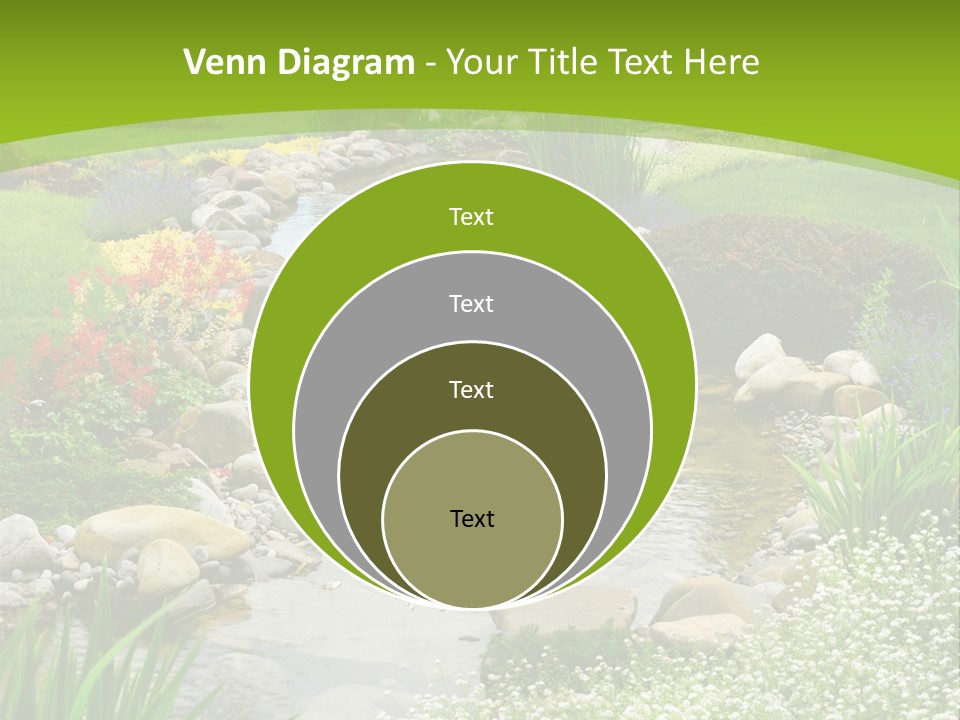 Water Japanese Blooming PowerPoint Template