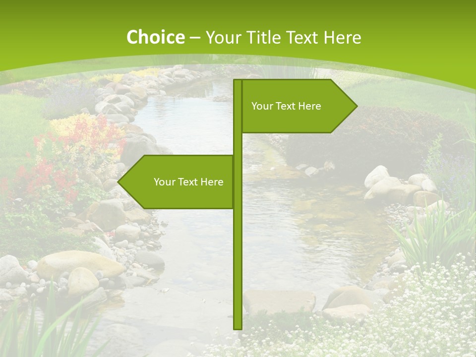 Water Japanese Blooming PowerPoint Template