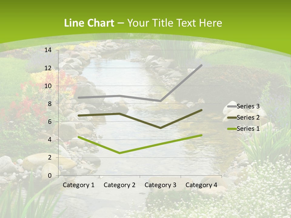 Water Japanese Blooming PowerPoint Template
