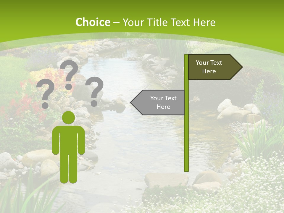 Water Japanese Blooming PowerPoint Template