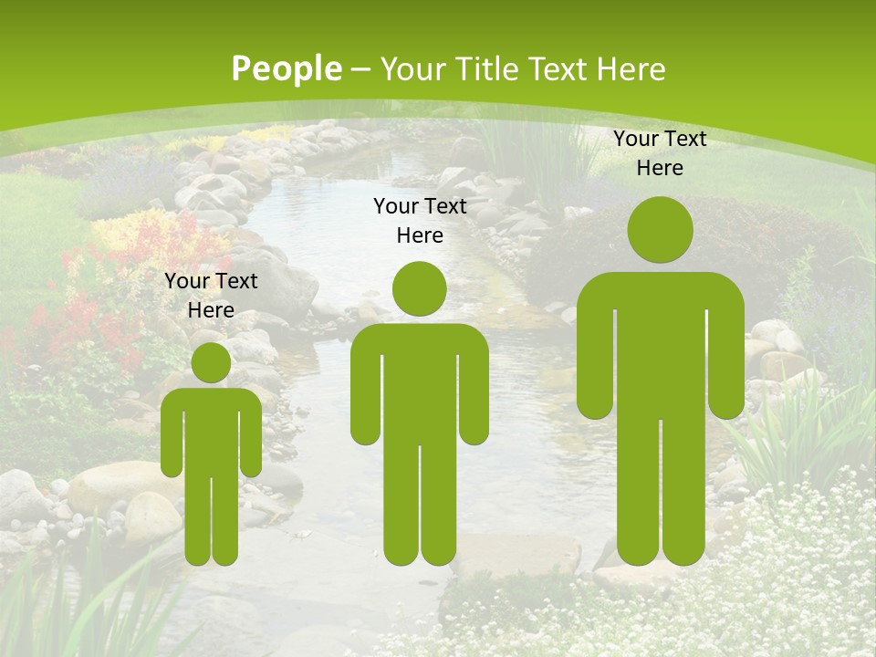 Water Japanese Blooming PowerPoint Template