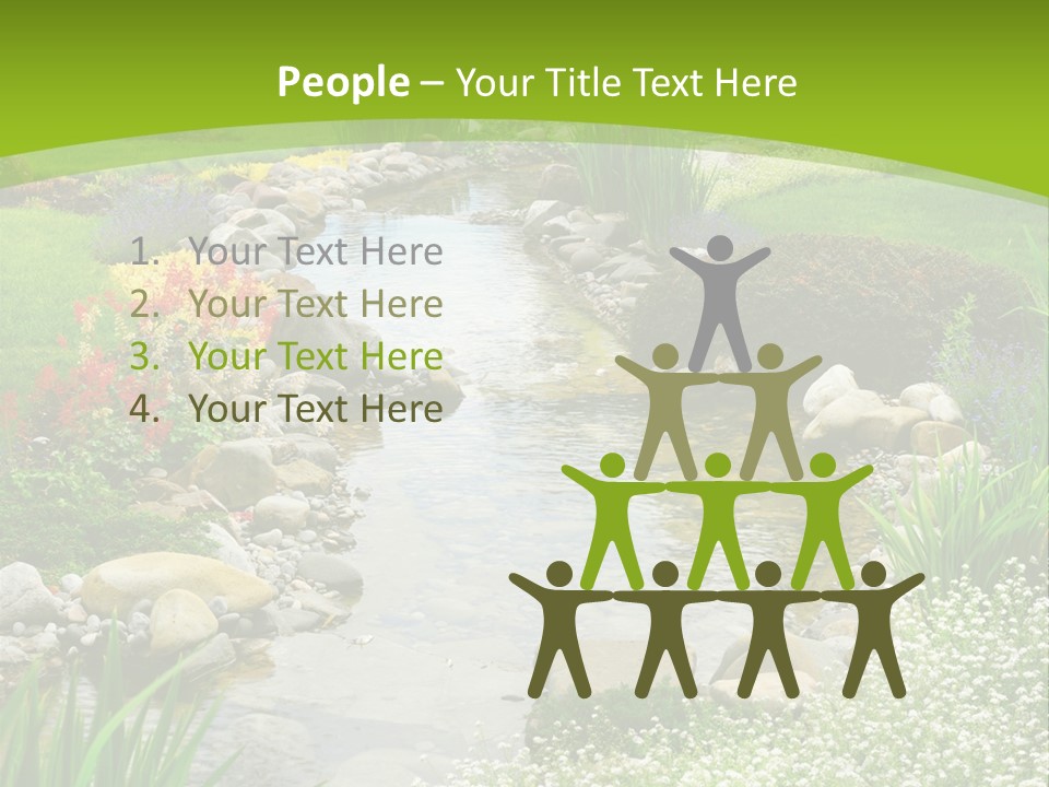 Water Japanese Blooming PowerPoint Template