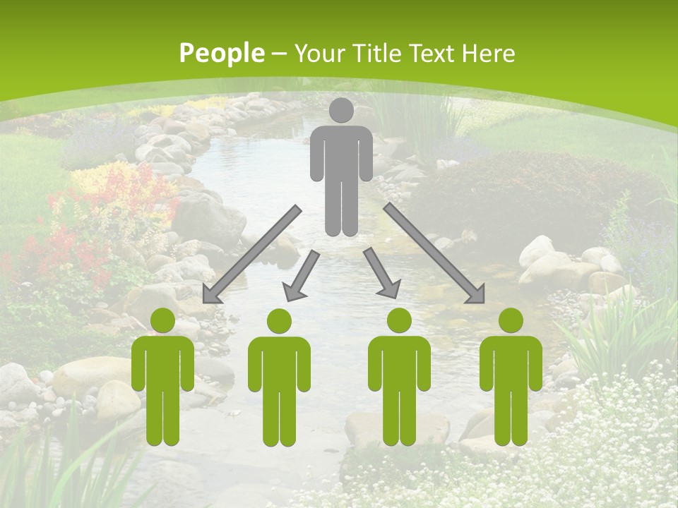 Water Japanese Blooming PowerPoint Template