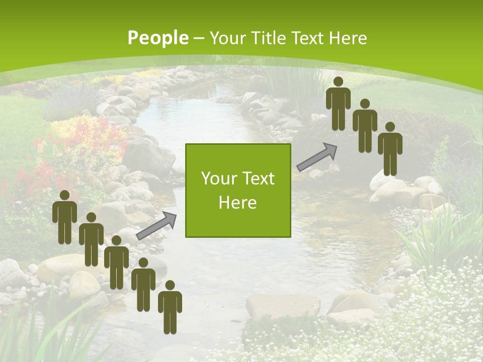 Water Japanese Blooming PowerPoint Template