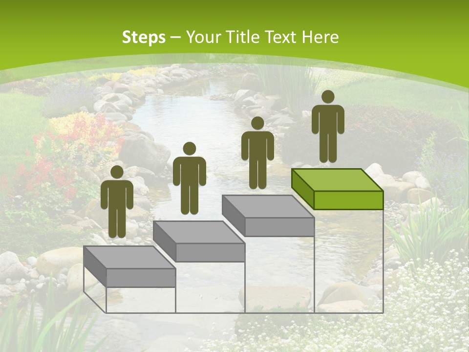 Water Japanese Blooming PowerPoint Template