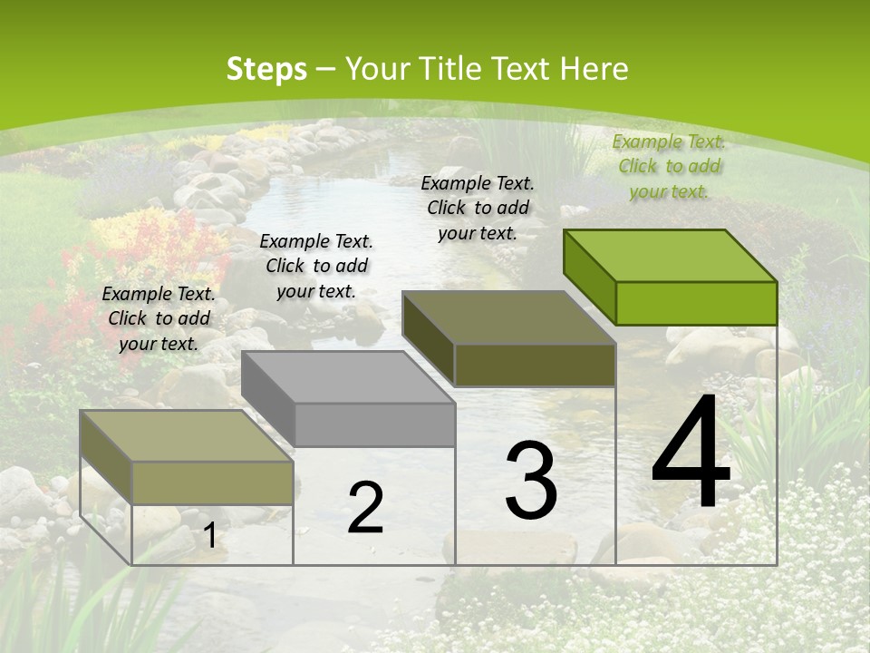 Water Japanese Blooming PowerPoint Template