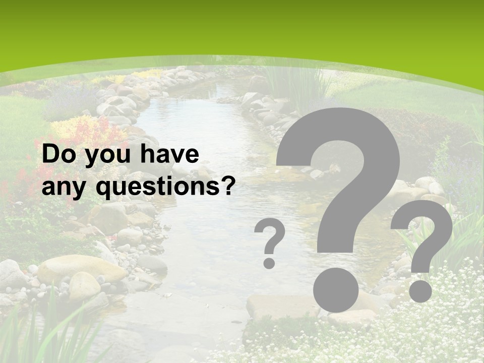 Water Japanese Blooming PowerPoint Template