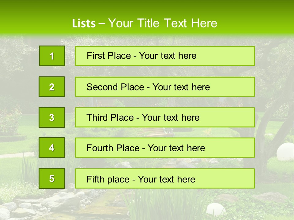 Plant Japanese Water PowerPoint Template