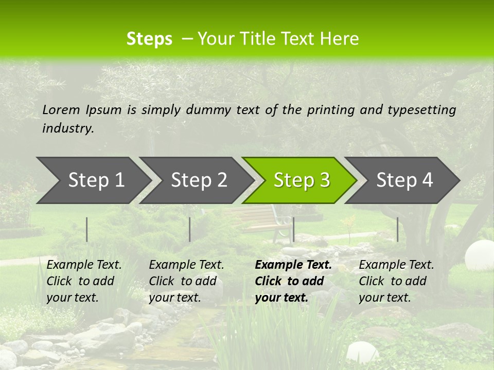 Plant Japanese Water PowerPoint Template