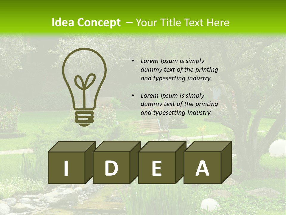 Plant Japanese Water PowerPoint Template