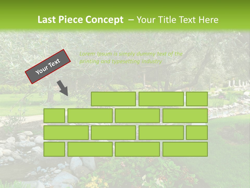 Beautiful Landscape Garden PowerPoint Template