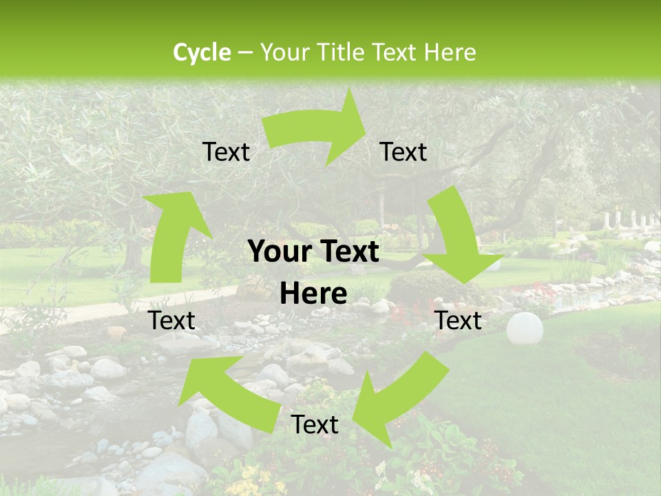 Beautiful Landscape Garden PowerPoint Template