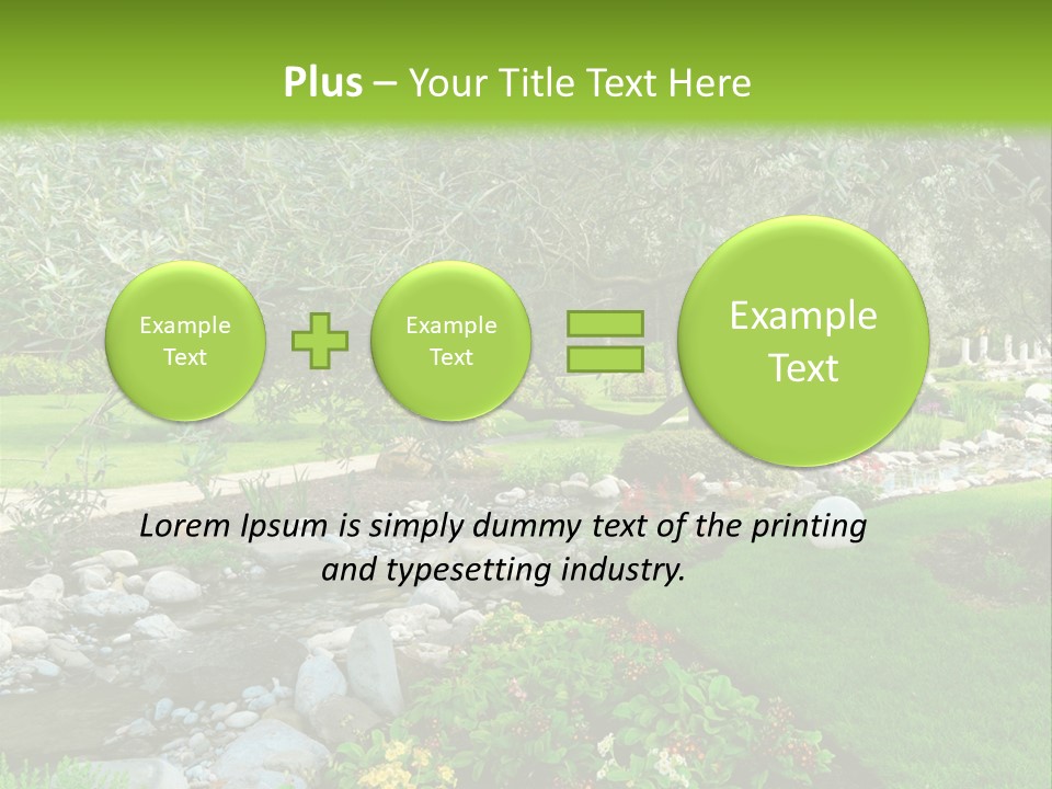 Beautiful Landscape Garden PowerPoint Template