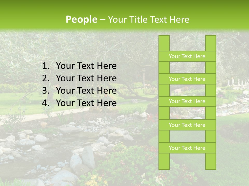 Beautiful Landscape Garden PowerPoint Template
