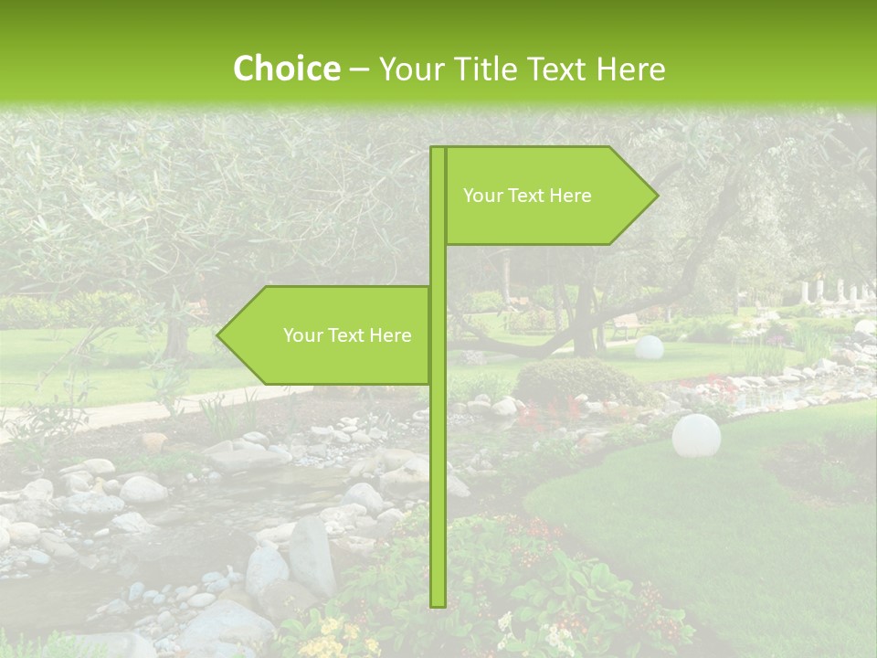 Beautiful Landscape Garden PowerPoint Template