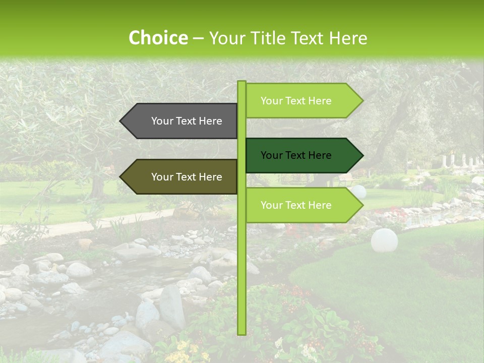 Beautiful Landscape Garden PowerPoint Template