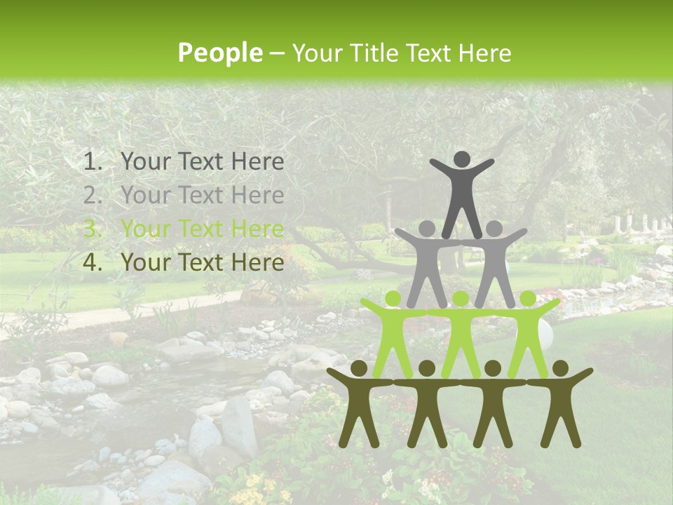 Beautiful Landscape Garden PowerPoint Template