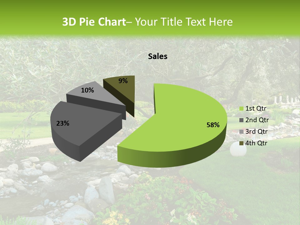 Beautiful Landscape Garden PowerPoint Template