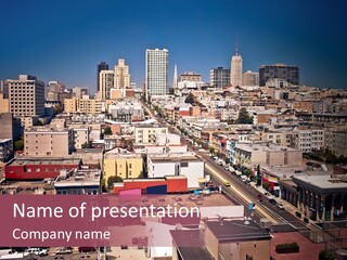 California Skyscraper Panorama PowerPoint Template