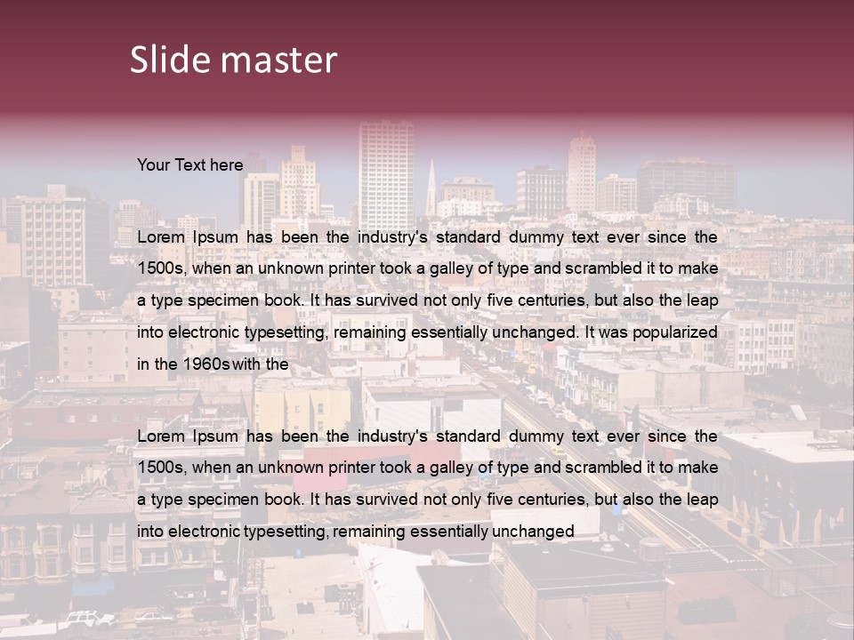 California Skyscraper Panorama PowerPoint Template