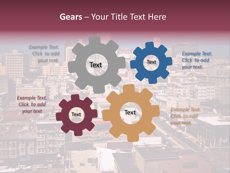 California Skyscraper Panorama PowerPoint Template