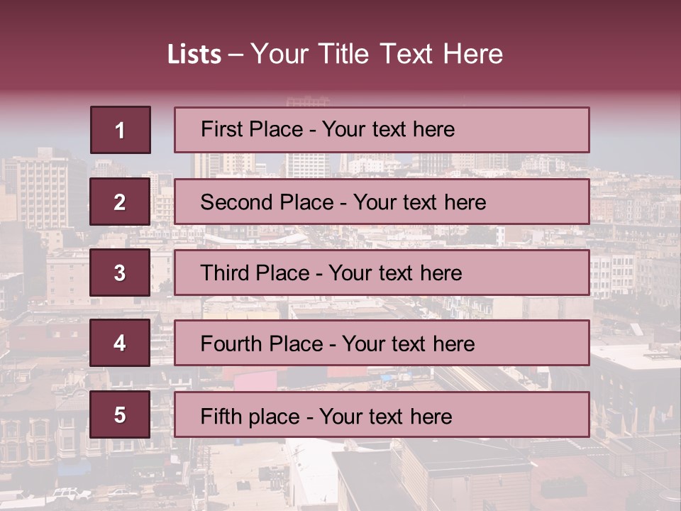 California Skyscraper Panorama PowerPoint Template