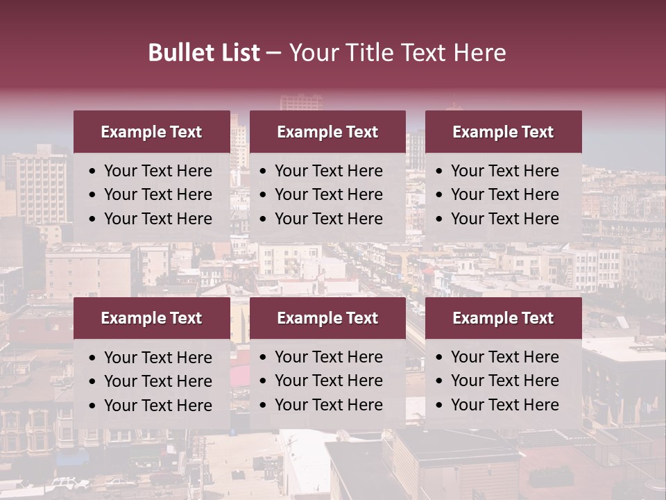 California Skyscraper Panorama PowerPoint Template