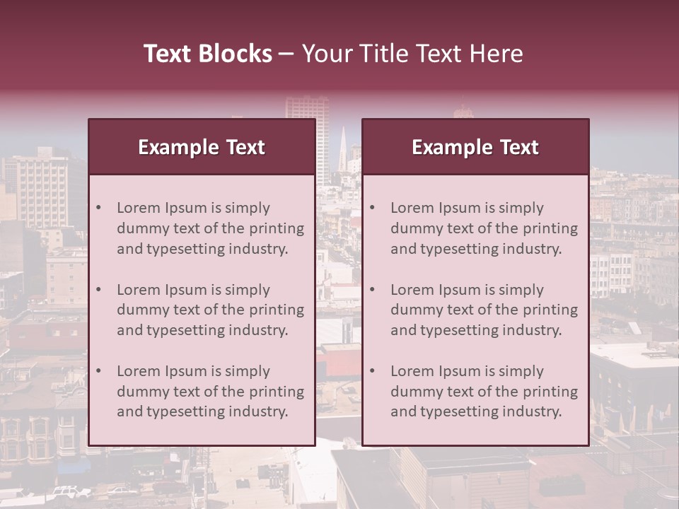 California Skyscraper Panorama PowerPoint Template