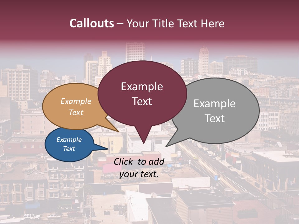 California Skyscraper Panorama PowerPoint Template